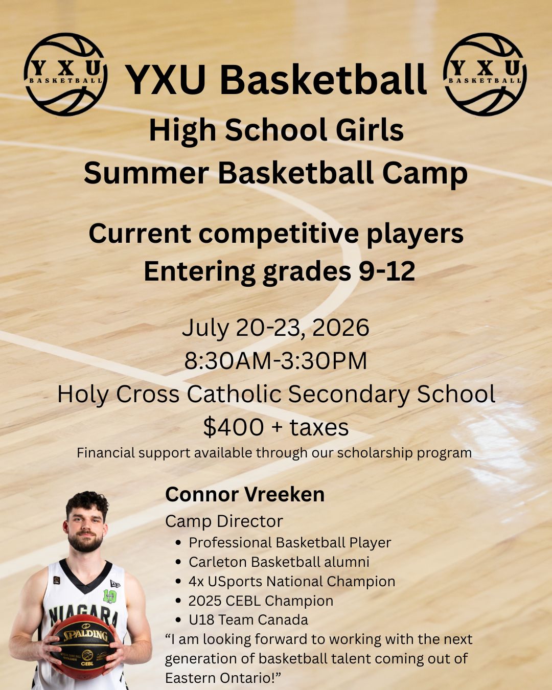 2026 YXU High School Girl's Camp