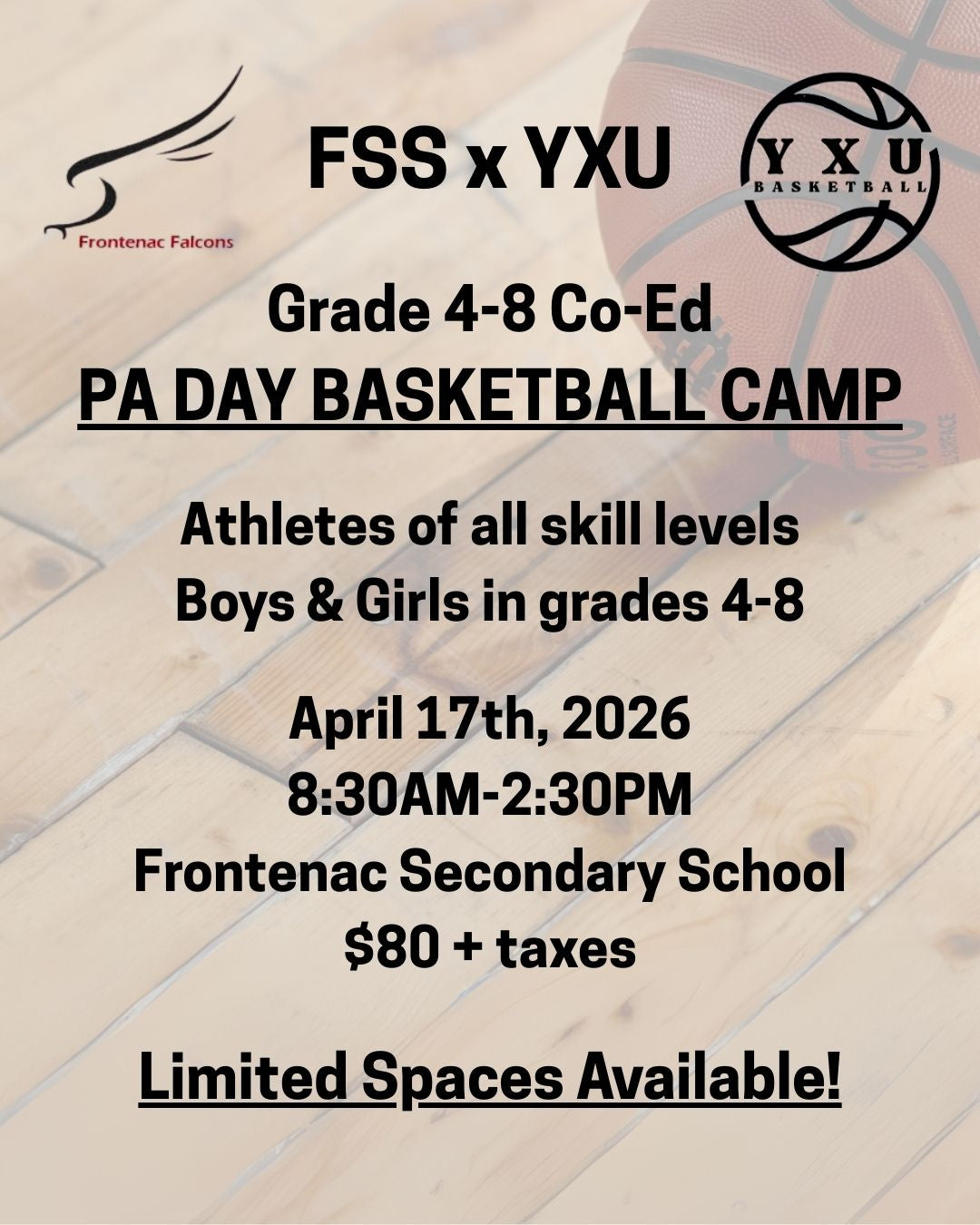 PA Day Skills Camp - April 17th, 2026