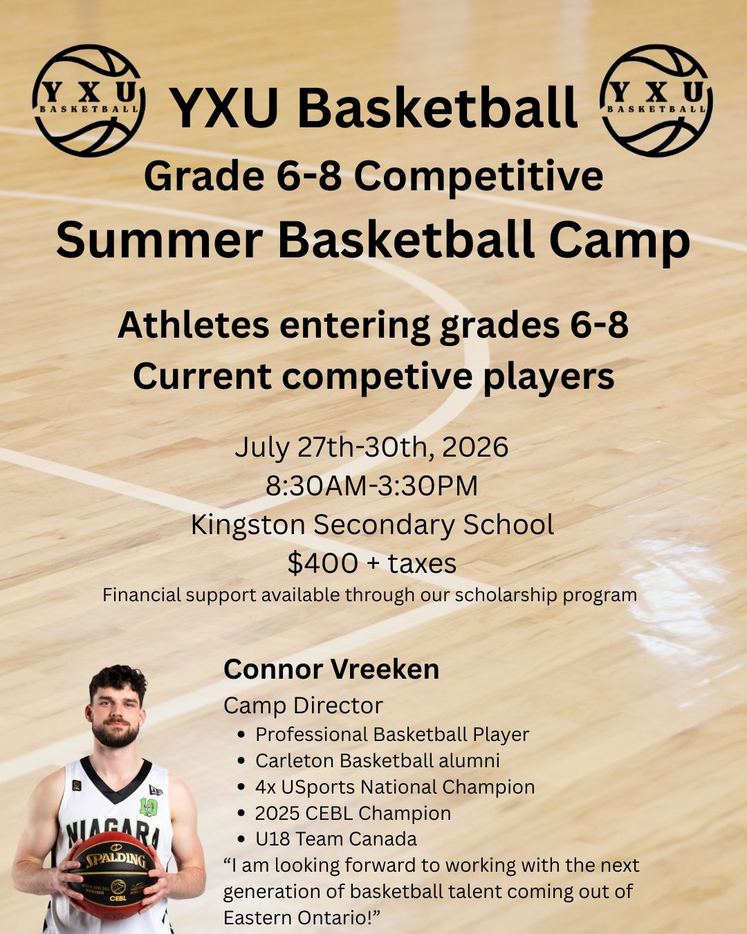 2026 YXU Grade 6-8 Competitive Camp