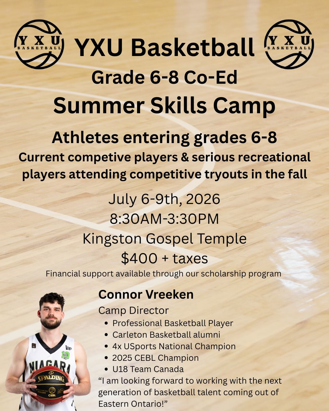 2026 YXU Grade 6-8 Skills Camp