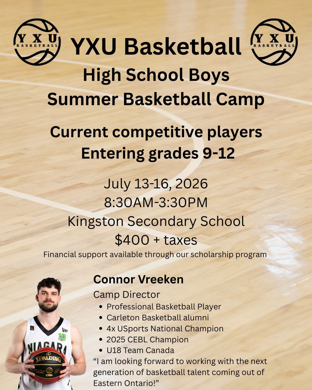 2026 YXU High School Boy's Camp
