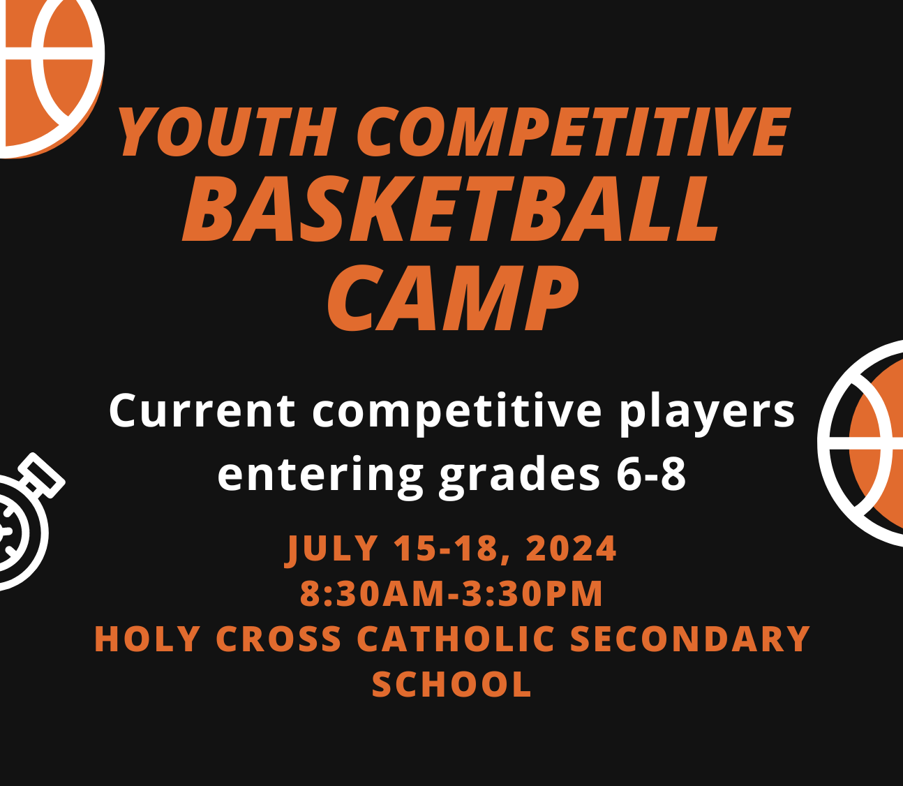 Grade 6-8 Competitive Basketball Camp