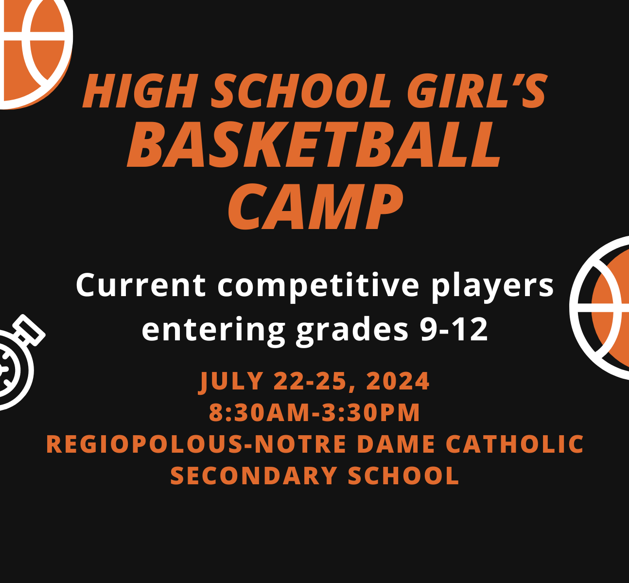 High School Girl's Basketball Camp