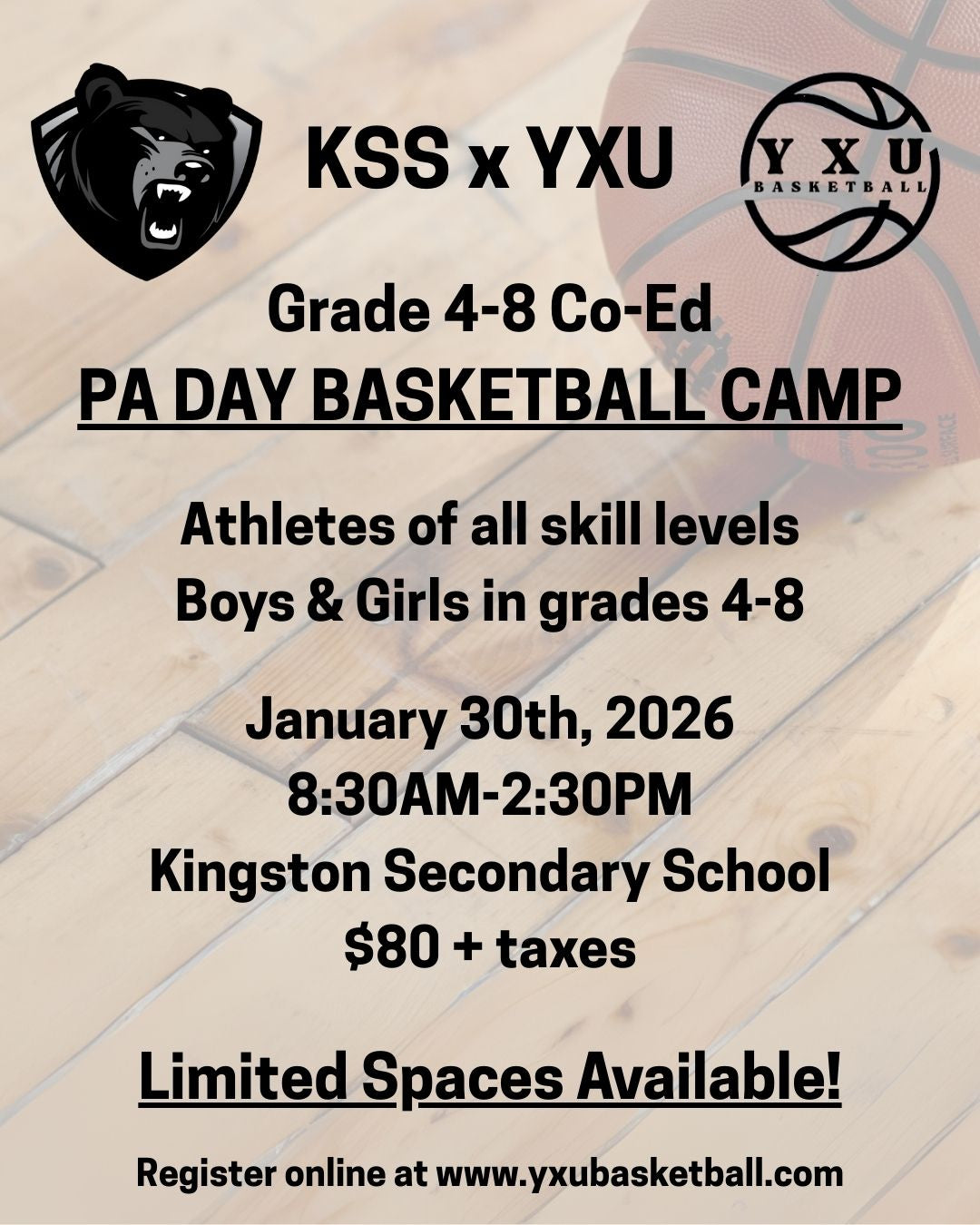 PA Day Skills Camp - January 30th, 2026